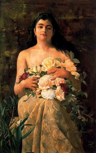 Mujer con Flores