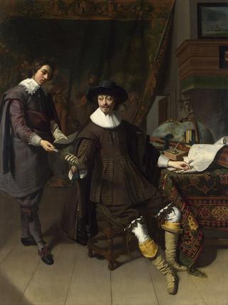 Portrait of Constantijn Huygens and His Clerk