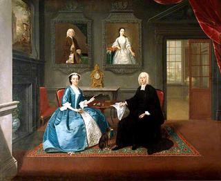 斯特林沙姆牧师和他的妻子，兰开夏郡克罗斯顿的玛格丽特
