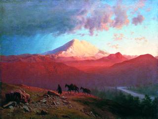 Mount Elbrus at Sunset