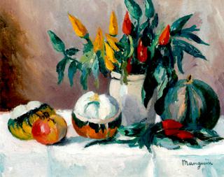 Still Life with Decorative Peppers