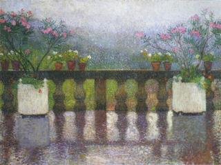 Terrace in the Rain in Marquayrol