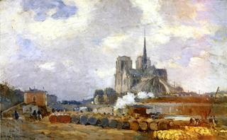 Notre Dame de Paris, View from the Quai de la Tournelle