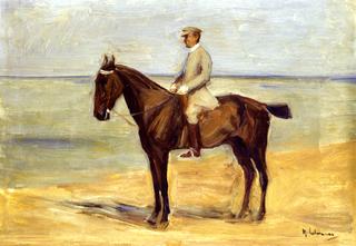 Rider on the Beach Facing Left