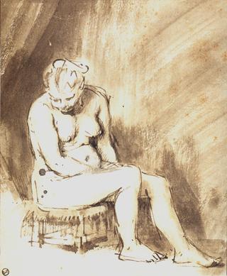 裸体坐着的女性