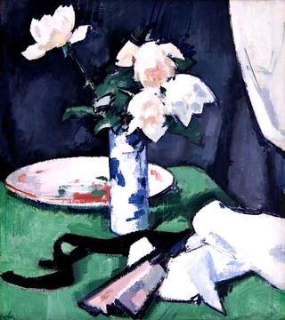 Still Life, White Roses