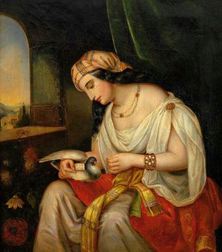 Young Woman with Pigeon