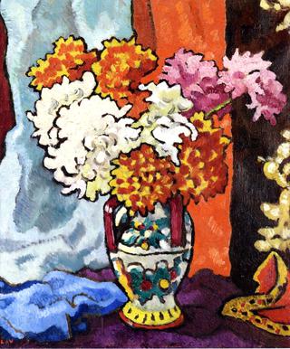 Vase of Dahlias