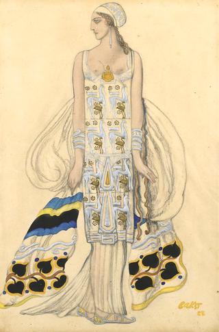 Costume design for Ida Rubinstein in Phèdre