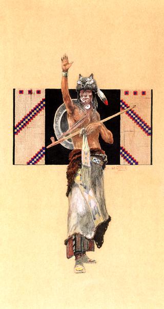 Indian in Wolf Head