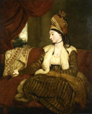 Portrait of Mrs. Baldwin (1763 - 1839) Full-Length, Seated on a Red Divan