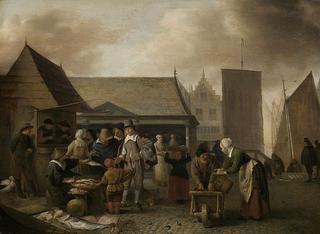 A Market Scene in Amsterdam