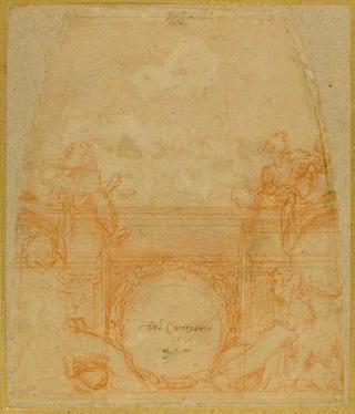 Designs for the Decoration of the Cupola of the Cathedral at Parma (verso)