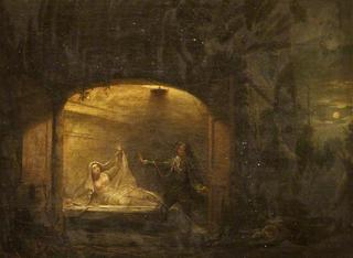 David Garrick as Romeo at Juliet's Tomb (from Shakespeare's 'Romeo and Juliet')