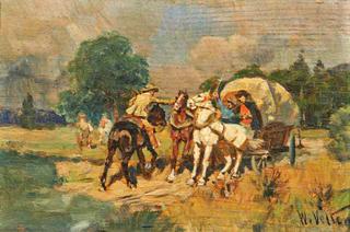 A Scene with Coach and Rider