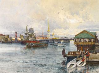 Boats on the Neva