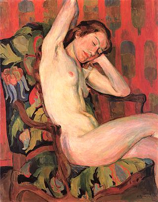 Seated Nude with Closed Eyes