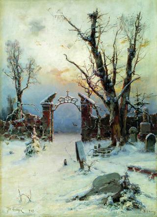 Winter Landscape with Cemetery