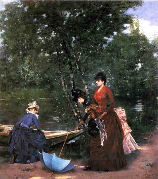 Three Parisian Women in the Bois de Boulogne