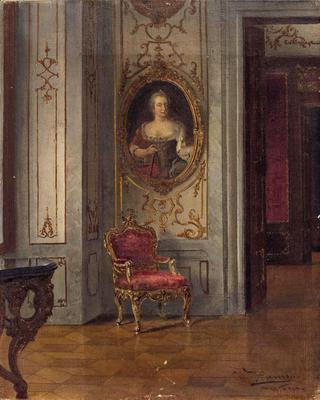 Interior with Portrait of Empress Maria Theresia