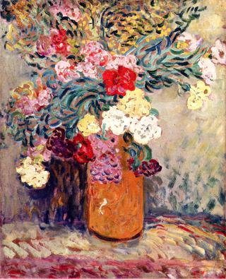 Vase of Carnations and Minisas