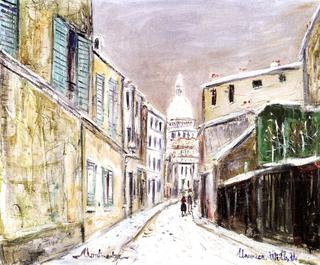 Rue Saint-Rustique in the Snow