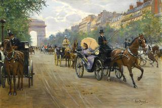 Scene on the Champs-Élysées