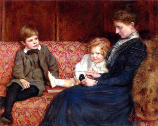 Portrait of Mrs Evelyn Mary Agnew with Her Children