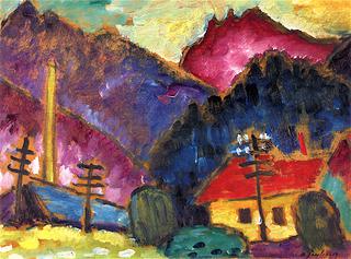 Small Landscape with Telegraph Poles