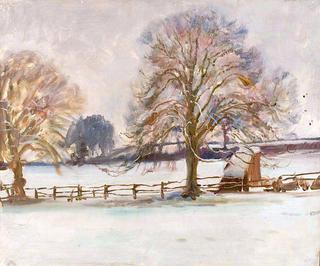 A Winter Landscape with Trees