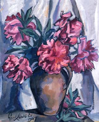Scarlet Peonies