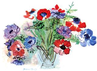 Vase of Flowers, Poppies and Apple Blossoms