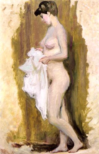 Standing Nude with Towel