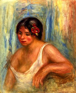 Young Woman with a Rose in Her Hair