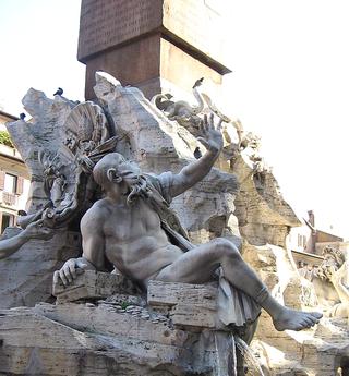 Fontana dei Quattro Fiumi (Fountain of the Four Rivers): Rio del Plata