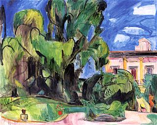 The Garden at the Villa Romana (unfinished)
