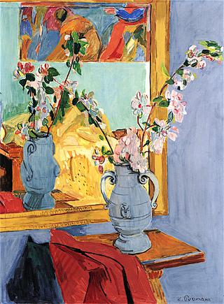 Flowering Twigs in front of a Mirror