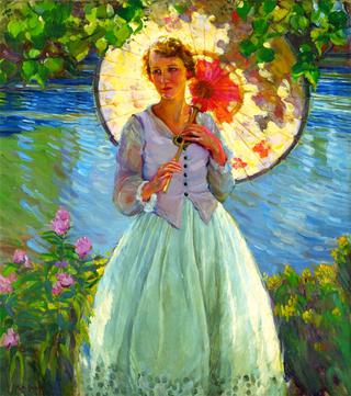 Young Woman with Parasol