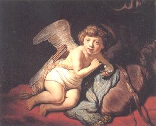 Cupid Blowing a Soap Bubble