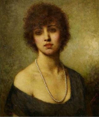 Portrait of a Young Woman with Pearl Necklace