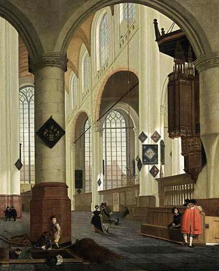 Interior of the Oude Kerk in Delft