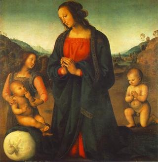 Madonna, an Angel and Little St John Adoring the Child
