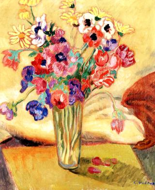 Vase of Flowers with Anemones