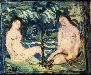 Two Girls under a Tree