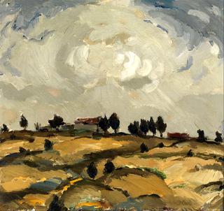 Autumn Landscape with Clouds