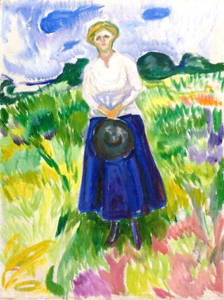 Woman in a Green Meadow