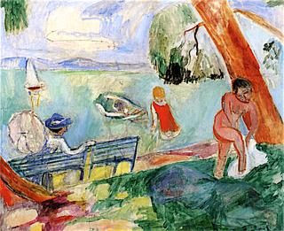 Bathing Scene at Lake Constance