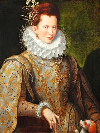 Portrait of a Lady of the Court with Dog