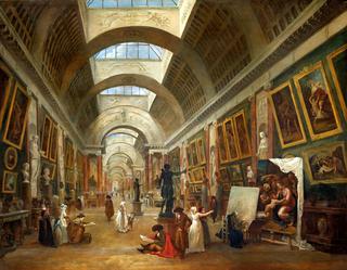 View of the Grand Gallery of the Louvre