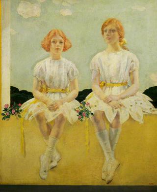 Two Girls Seated: Diana and Sarah Churchill